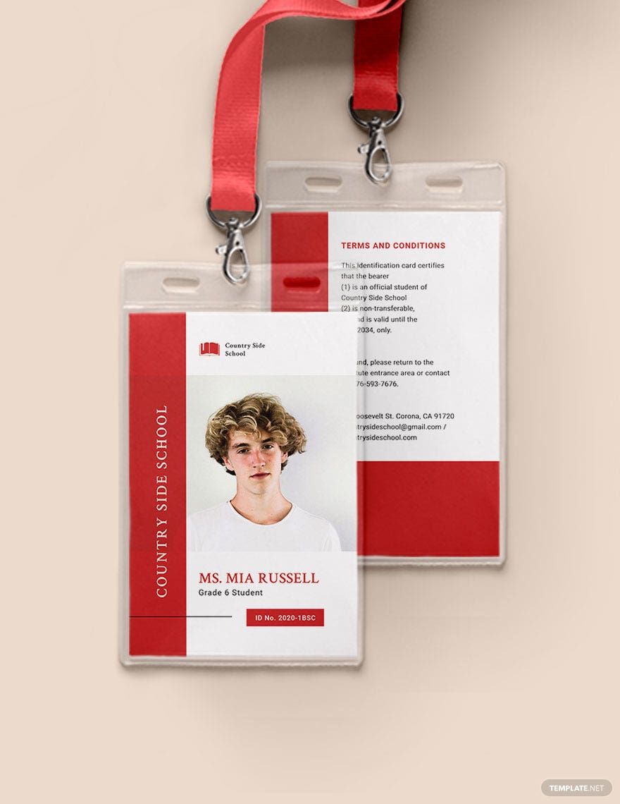 Charter School ID Card Template