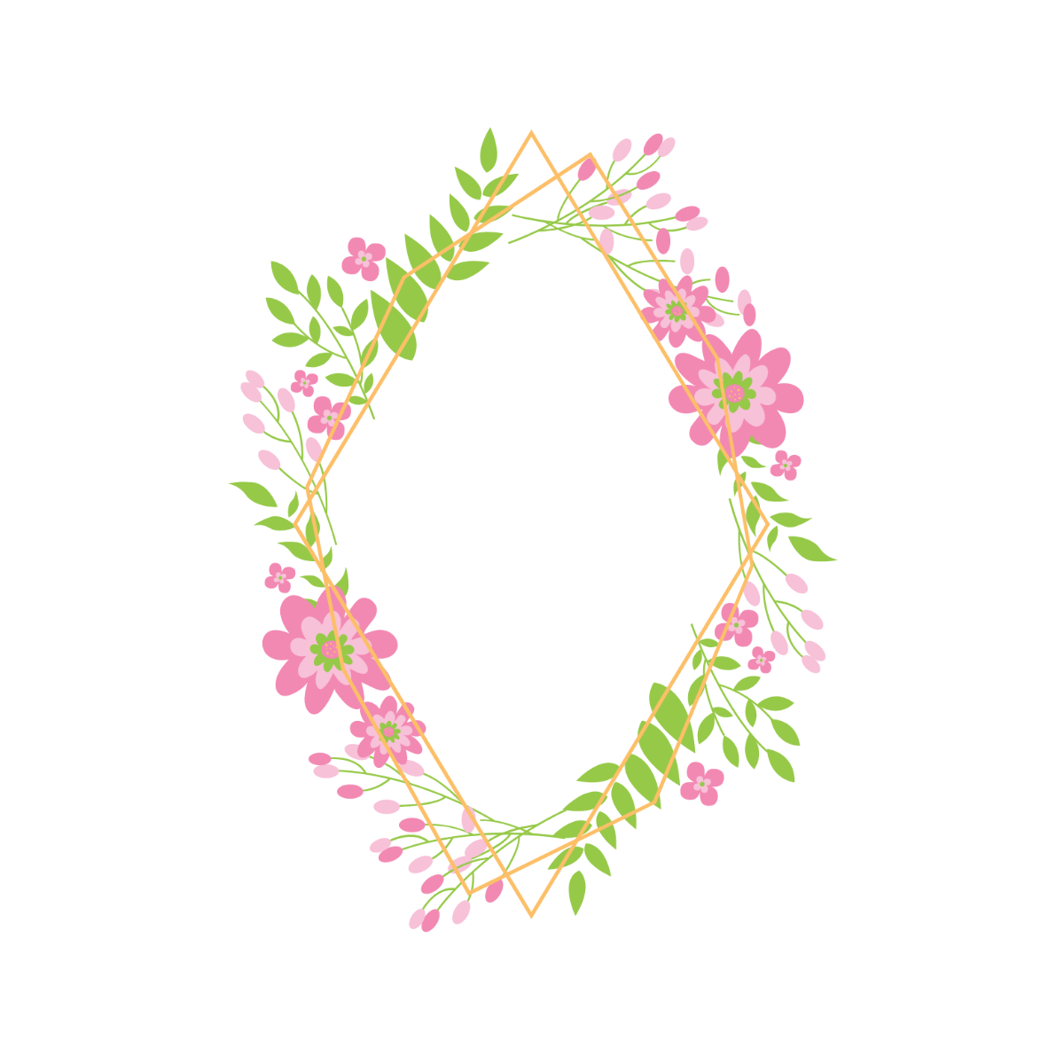 Wedding Floral Frame Vector Template - Edit Online & Download