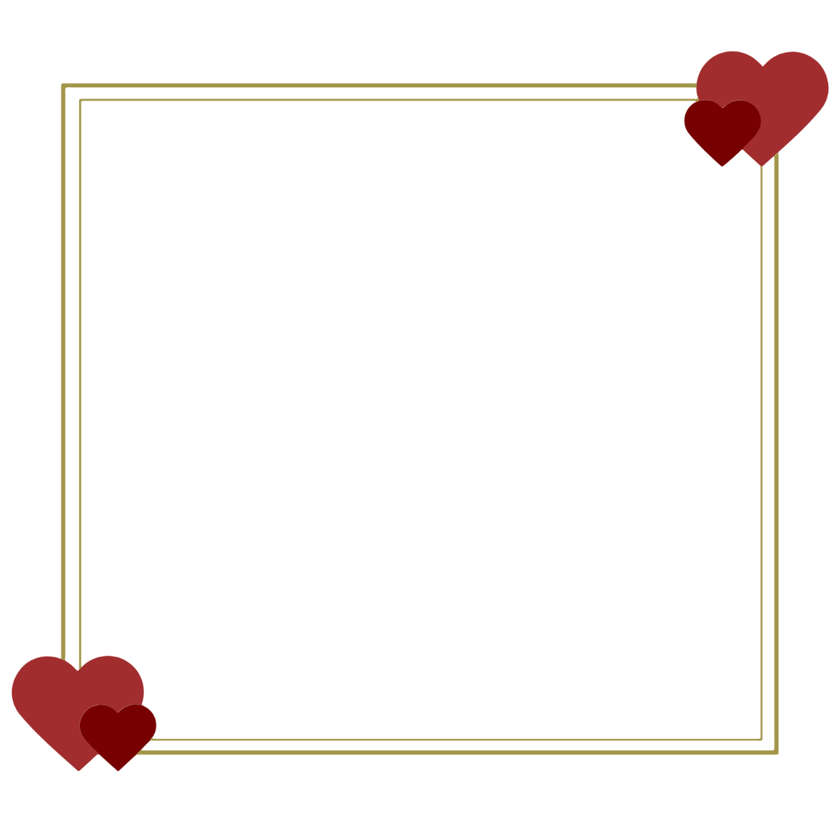 Free Wedding Heart Border Clipart Template