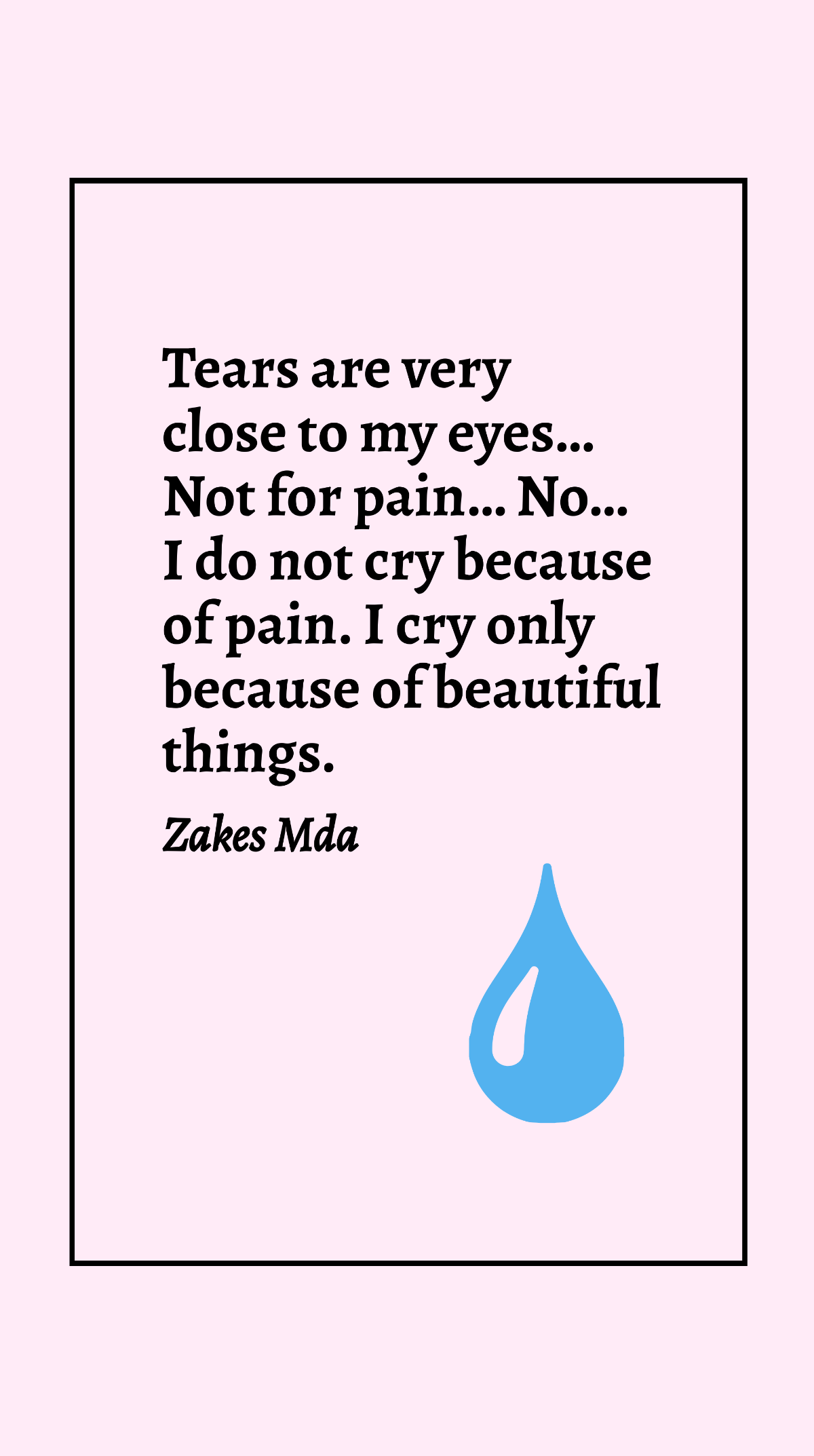 Zakes Mda: Tears for Beauty, Not Pain Quote