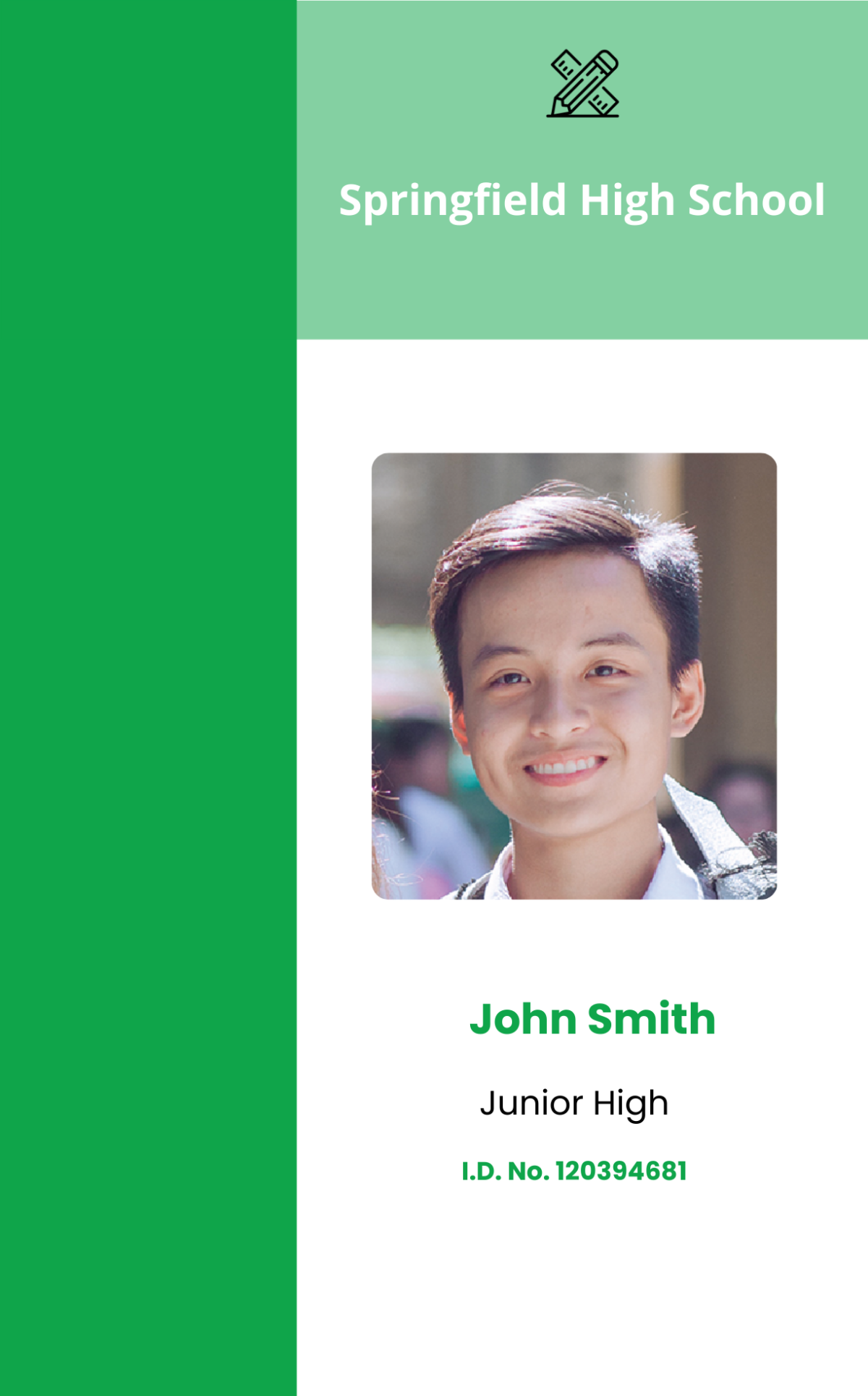 Free High School ID Card Template