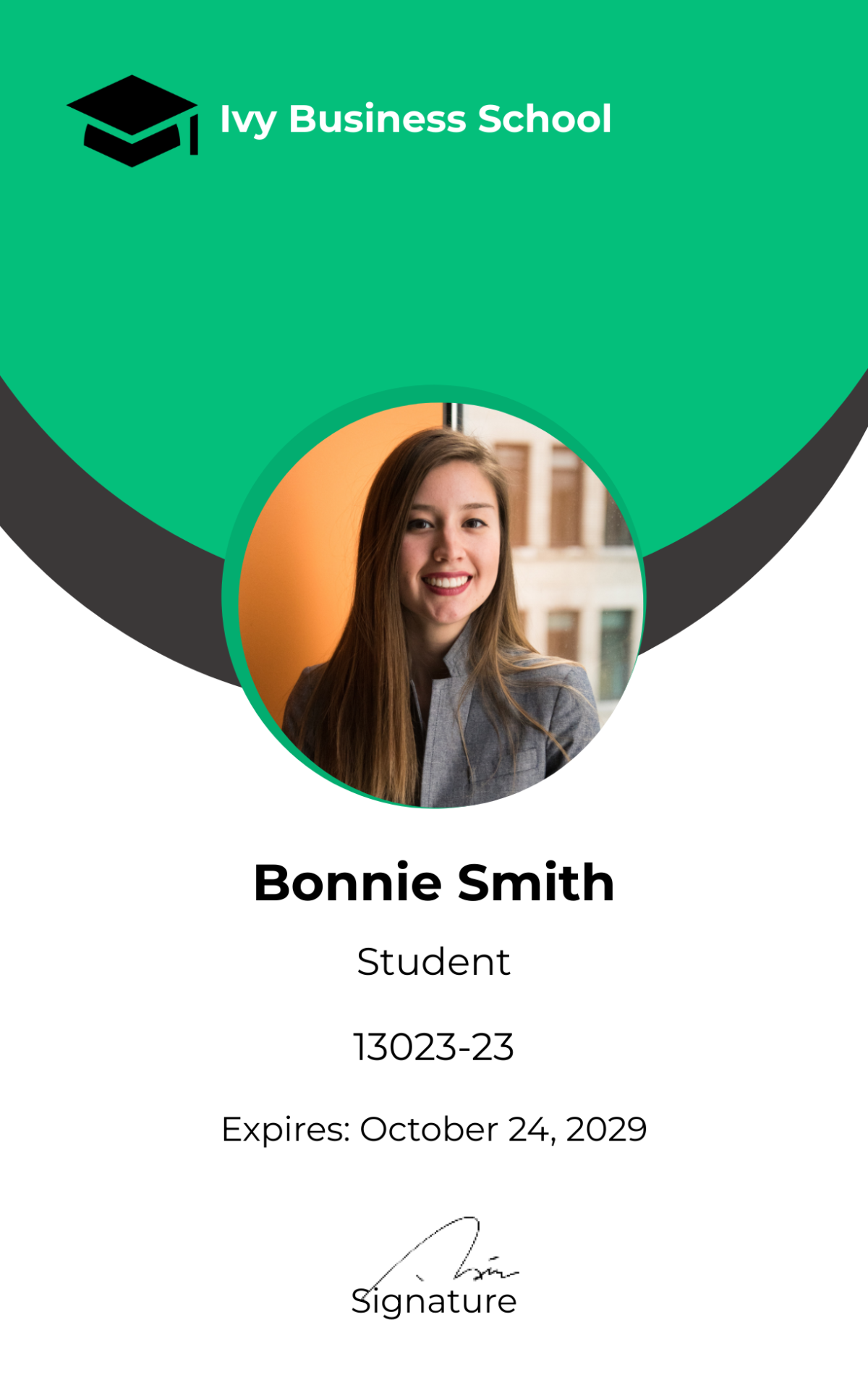 Free Business School ID Card Template