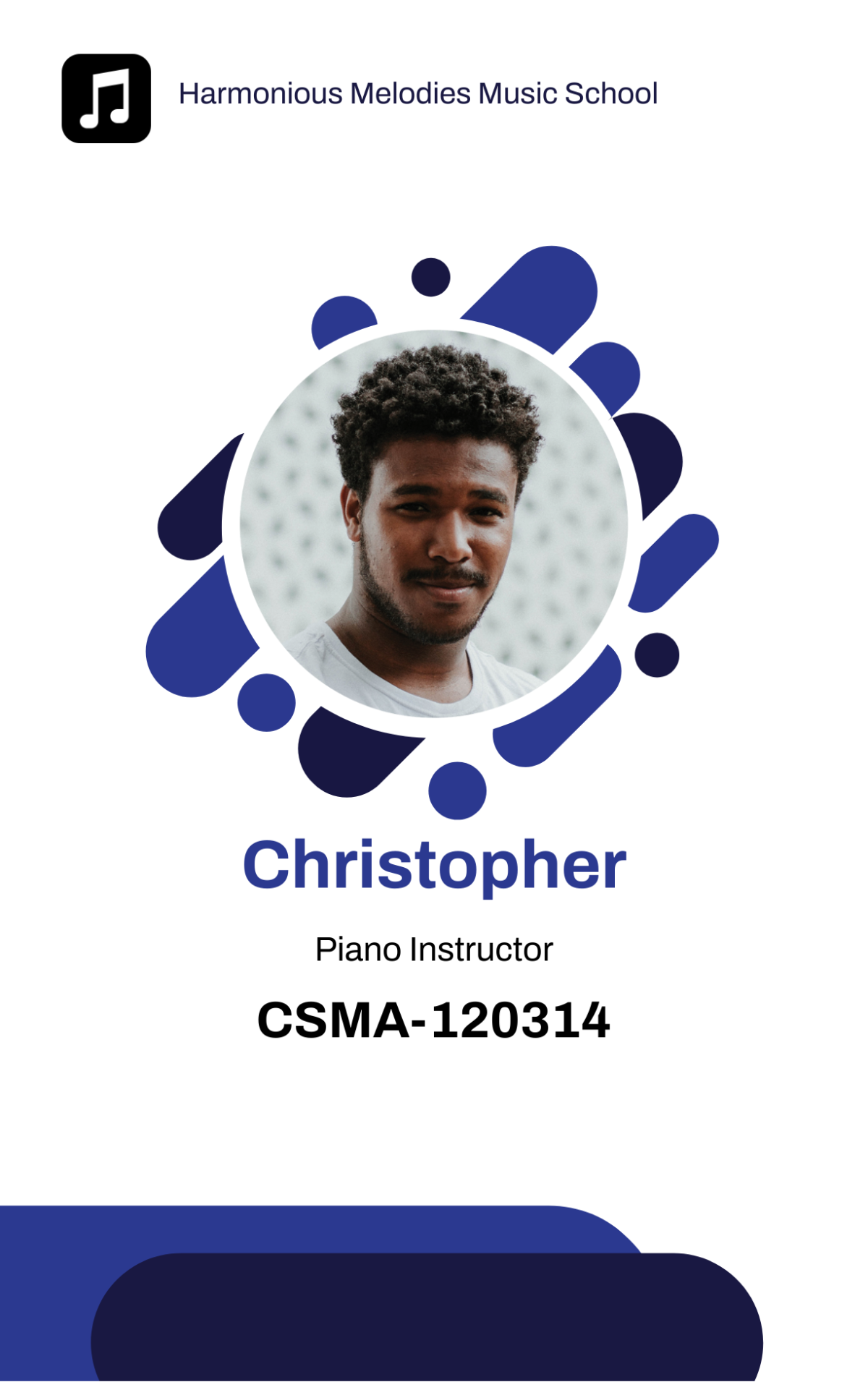 Free Music School ID Card Template