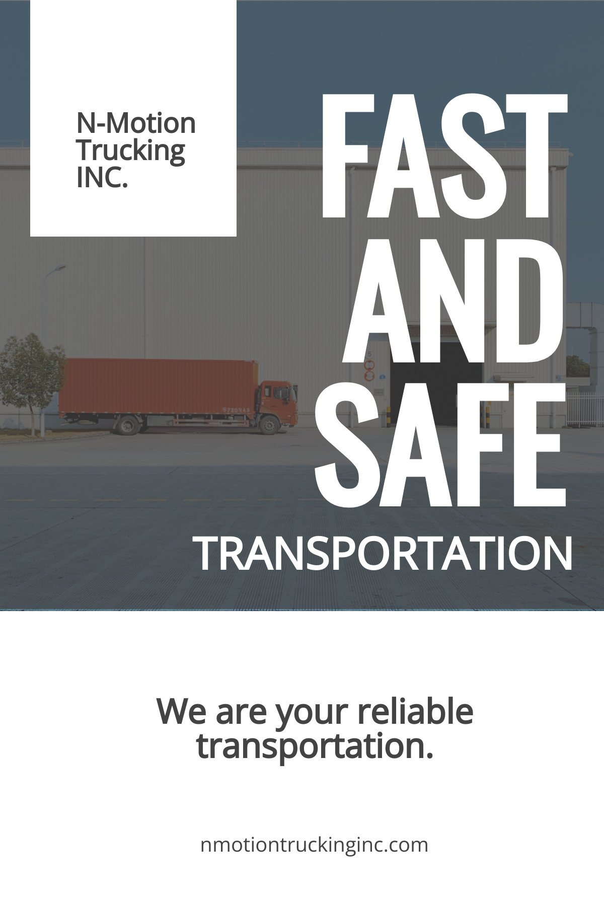 Trucking & Logistics Pinterest Pin Template - Edit Online & Download