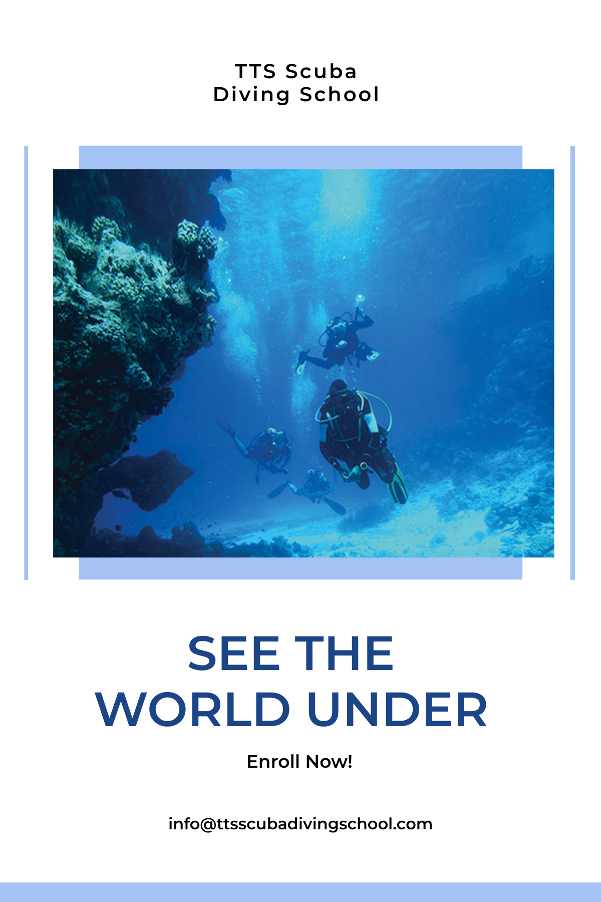 Scuba Diving School Pinterest Pin Template - Edit Online & Download