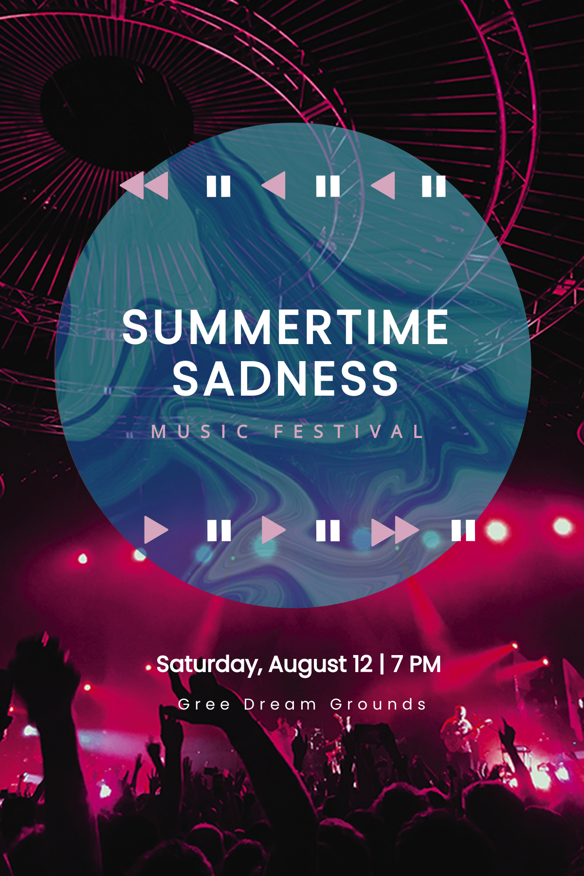 Music Festival Pinterest Pin Template - Edit Online & Download