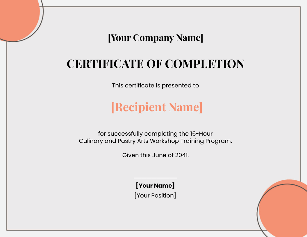 Workshop Training Certificate Template - Edit Online & Download