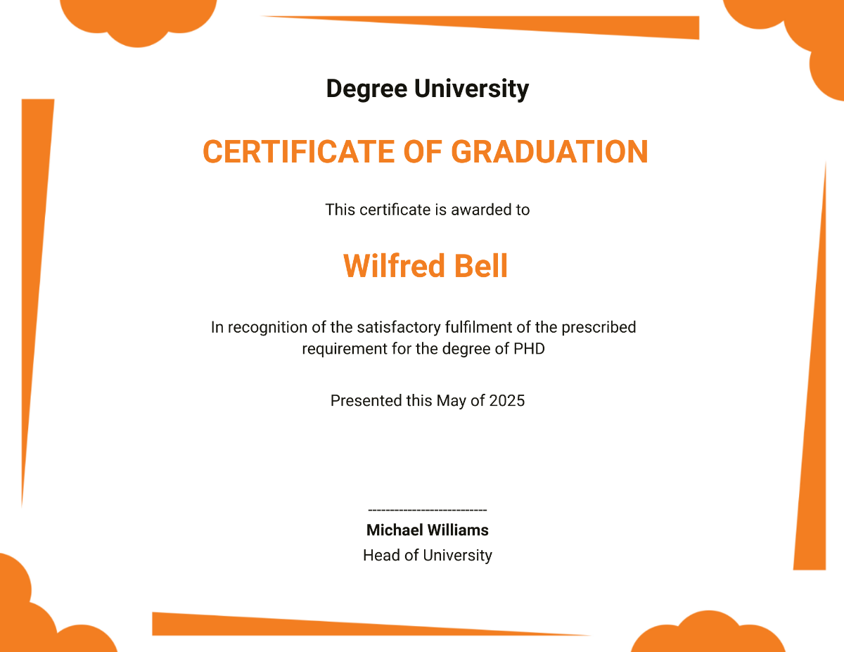 Free Degree Award Certificate Template