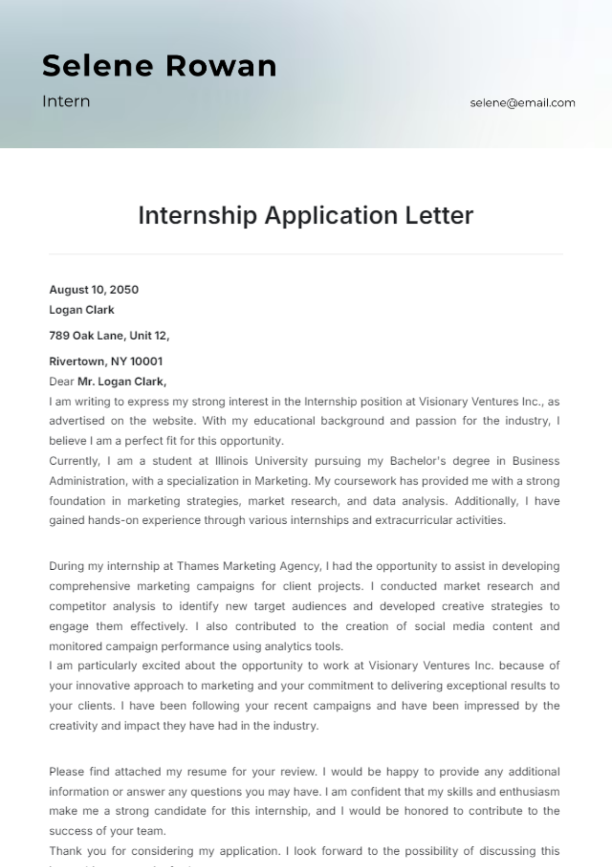 Free Application Letter for Work Immersion Template - Edit Online ...