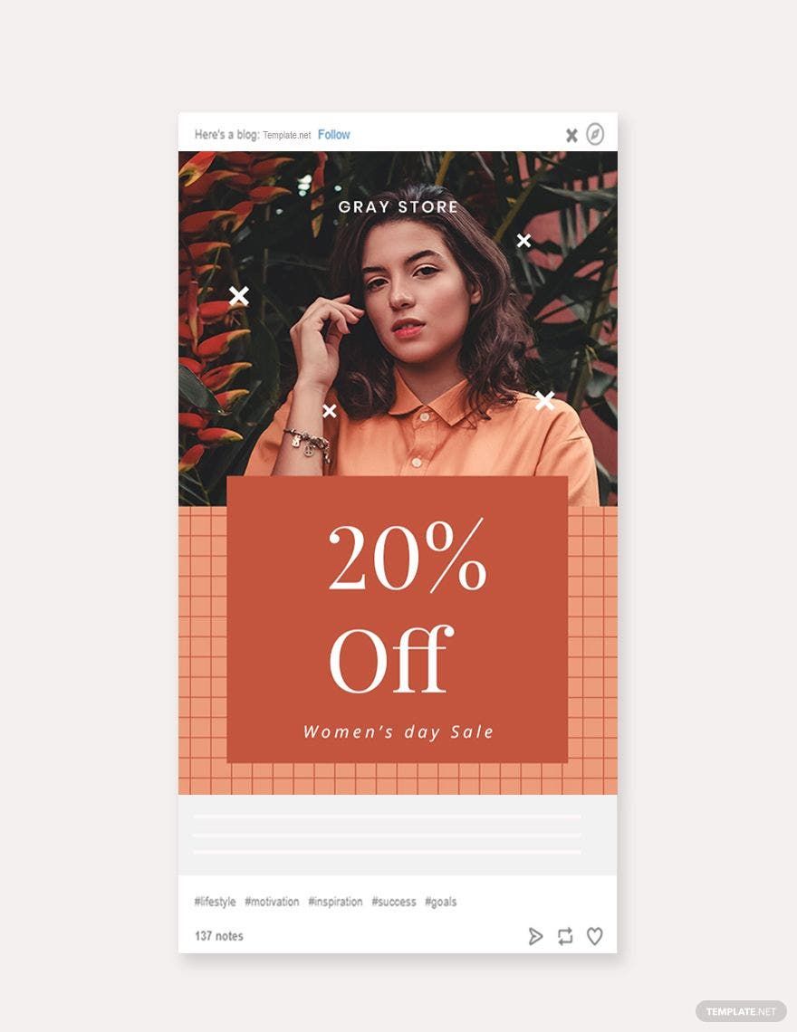 Creative Holiday Sale Tumblr Post Template