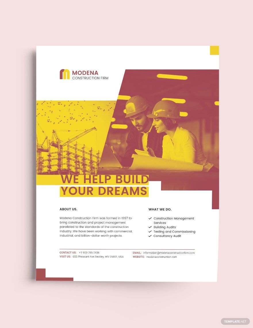 Construction Business Flyer Template