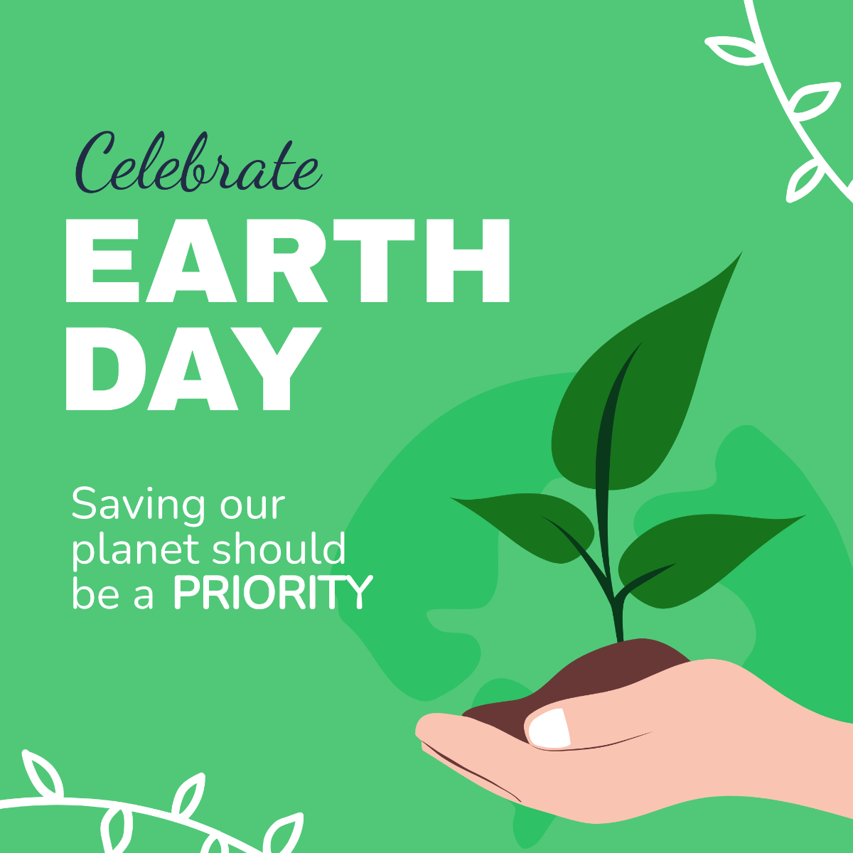 Earth Day Instagram Post Template - Edit Online & Download Example ...