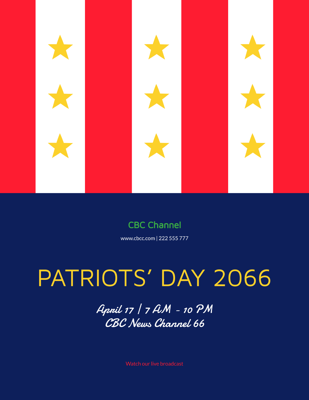 Free Patriots' Day Advertising Flyer Template