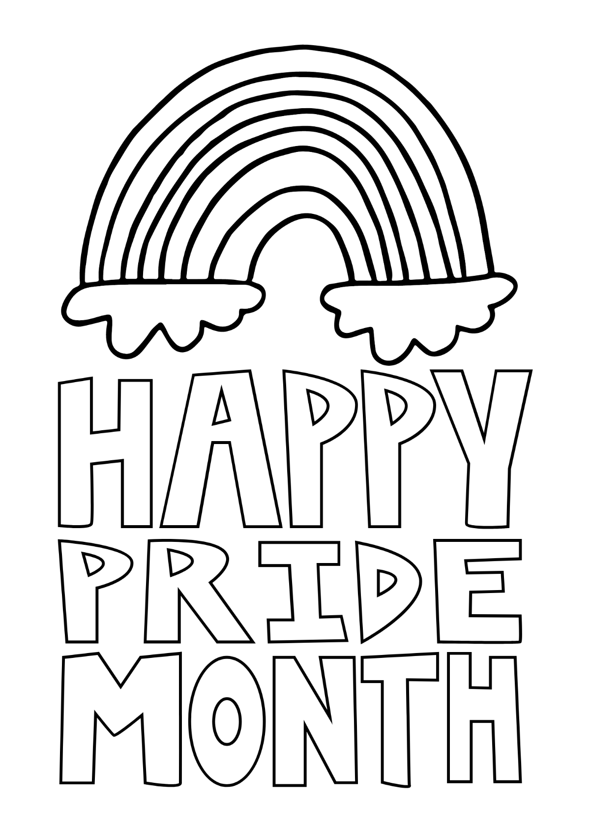 Happy Pride Month Drawing Template - Edit Online & Download