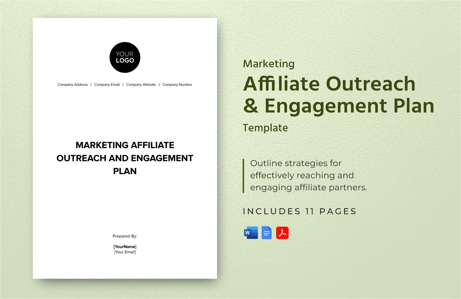 Marketing Affiliate Outreach & Engagement Plan Template