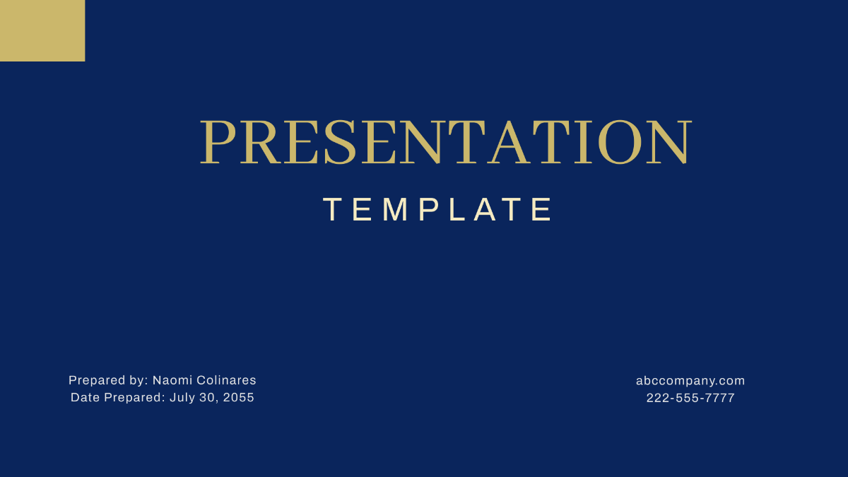 Free Presentation Template to Edit Online