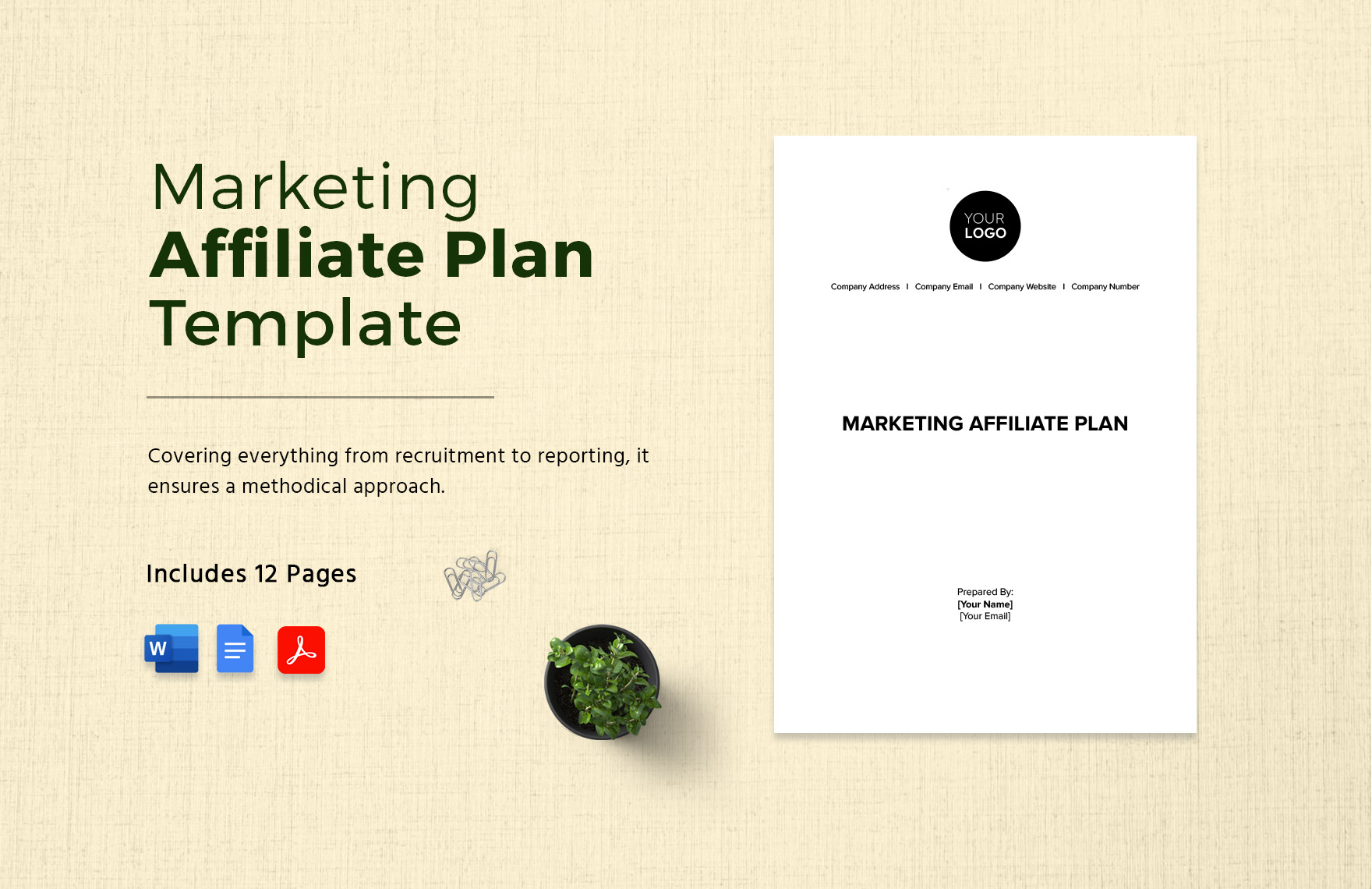 Marketing Affiliate Plan Template