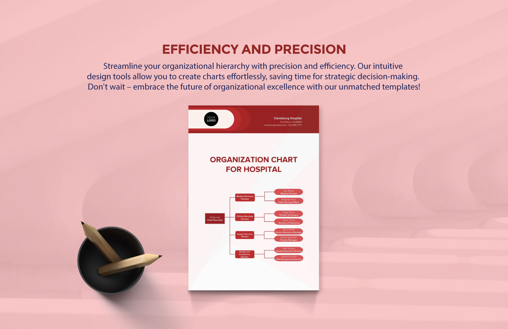 Organization Chart for Hospital Template