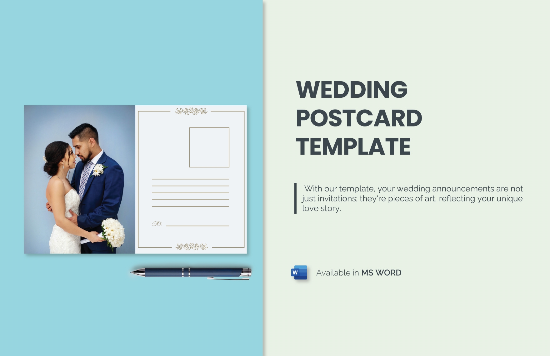 Wedding Postcard Template