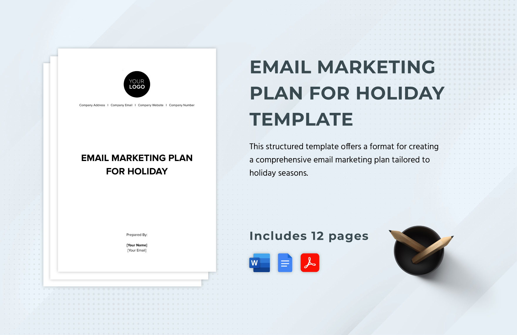 Email Marketing Plan for Holiday Template