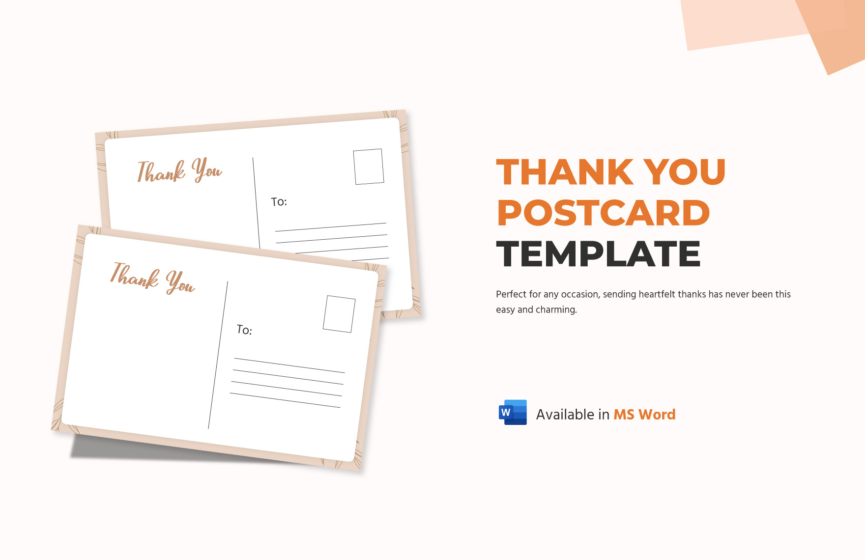 Thank You Postcard Template