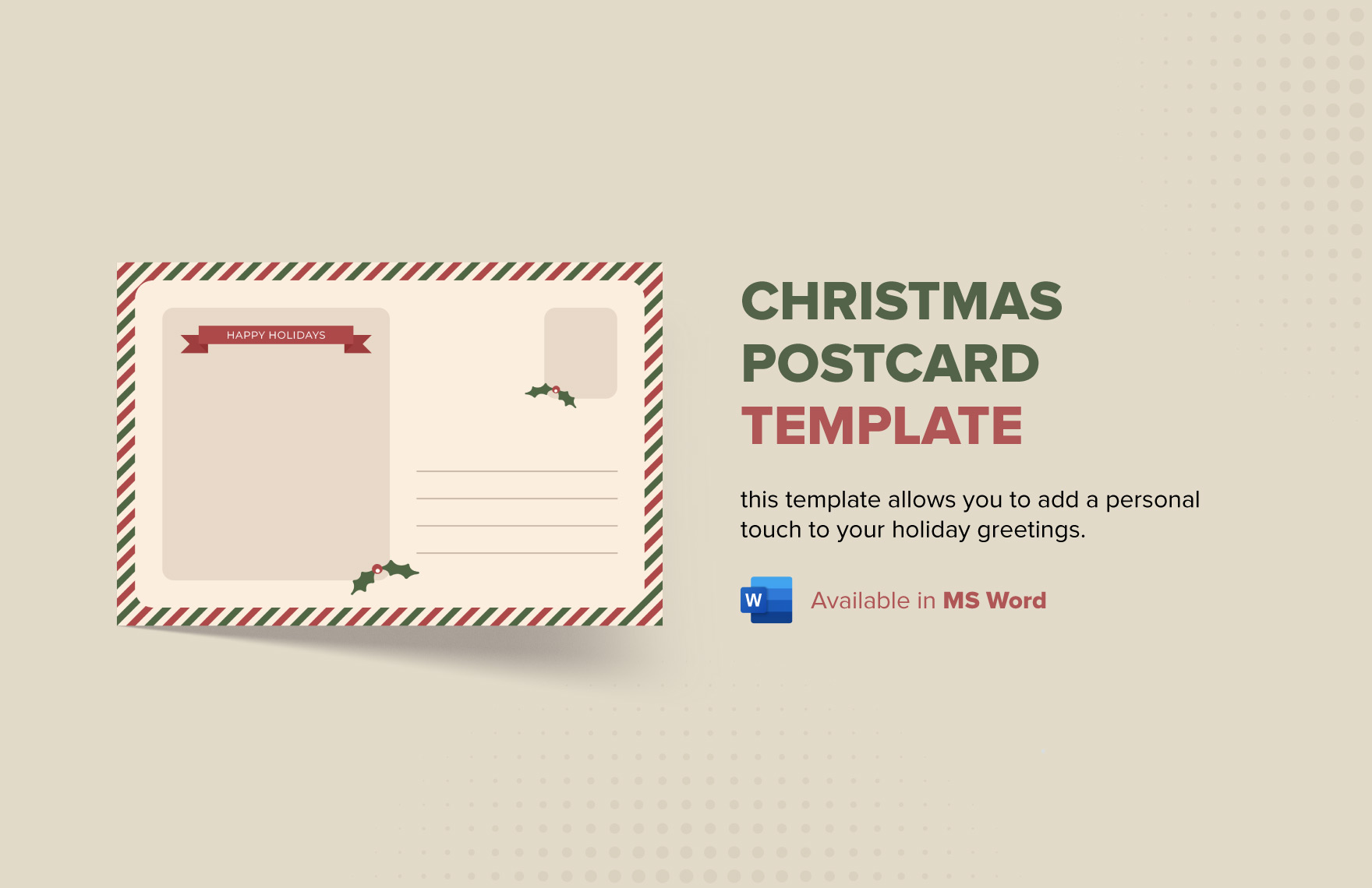 Christmas Postcard Template