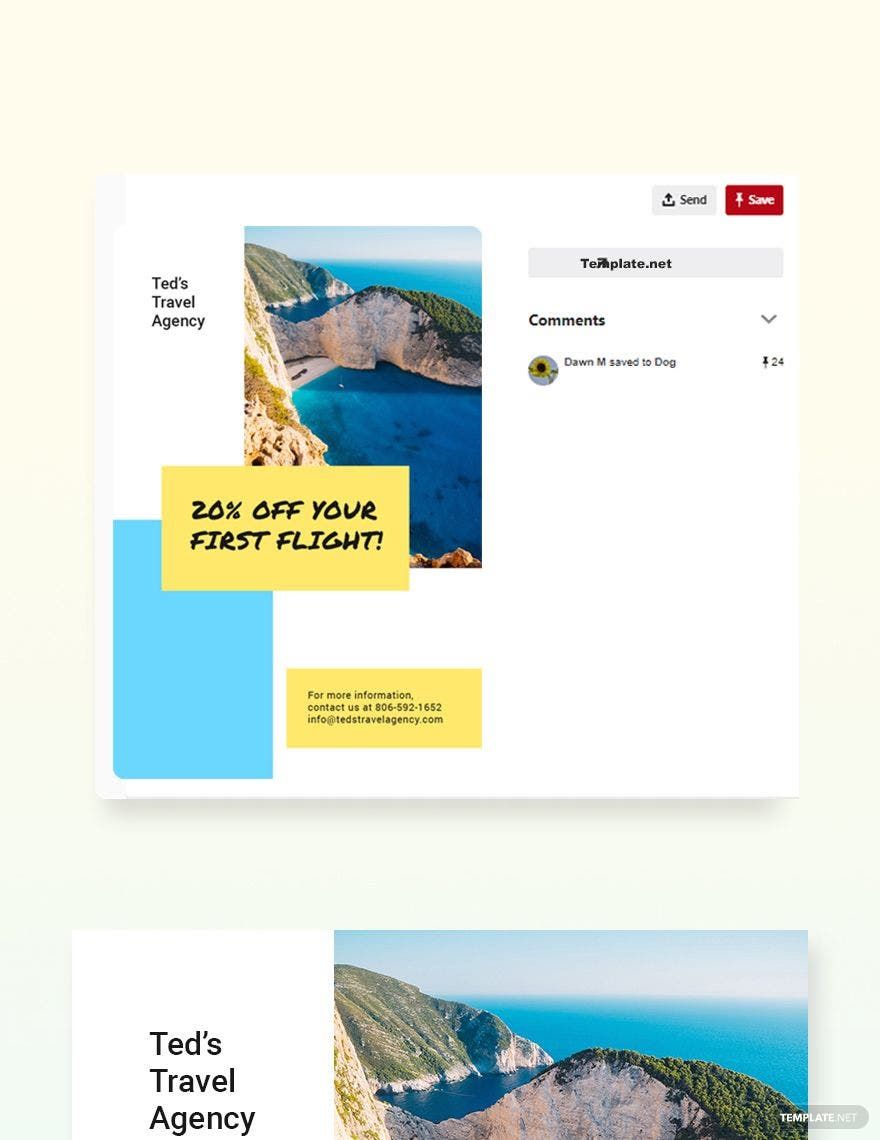 Creative Travel Agency Pinterest Pin Template