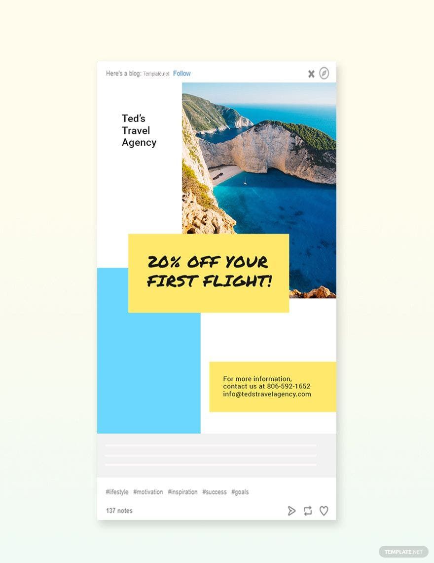 Creative Travel Agency Tumblr Post Template