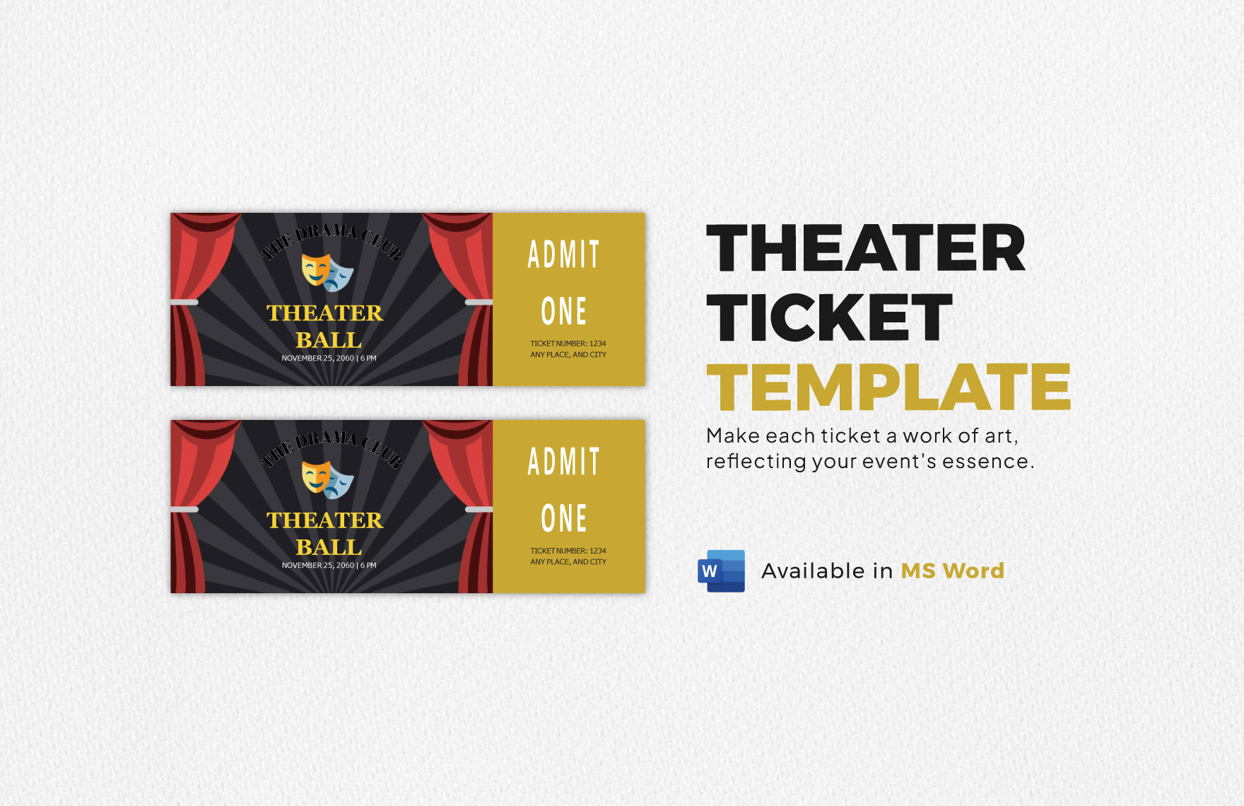 Theatre Ticket Template