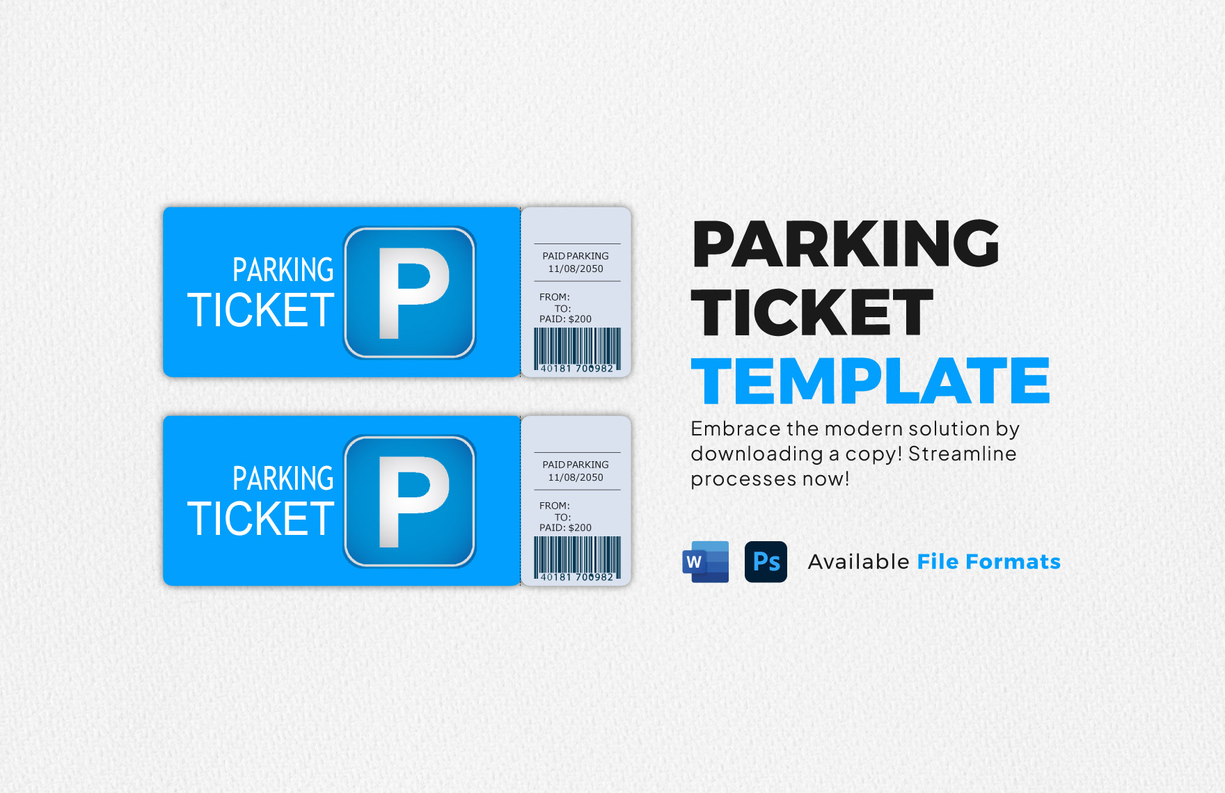 Parking Ticket Template