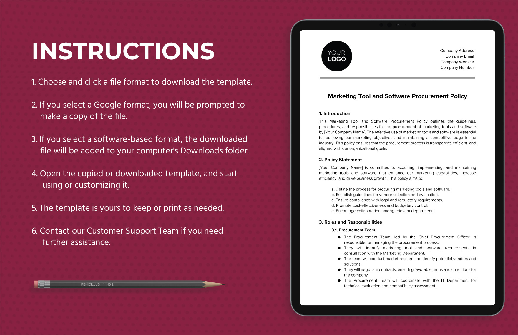 Marketing Tool and Software Procurement Policy Template