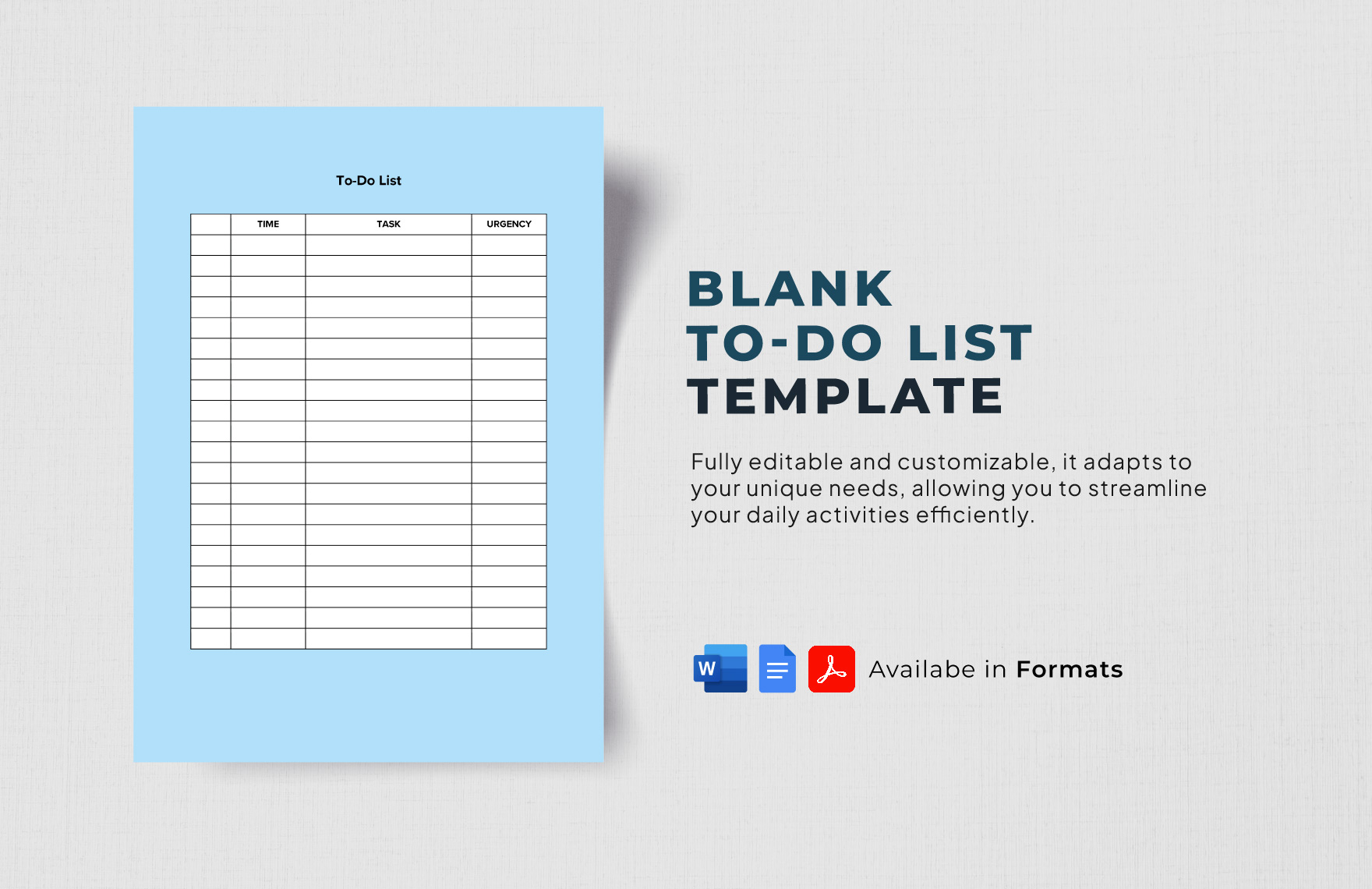 Blank To-Do List Template in Google Docs, Word, PDF - Download | Template.net