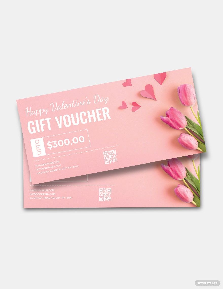 Editable Valentine Day Gift Voucher Template