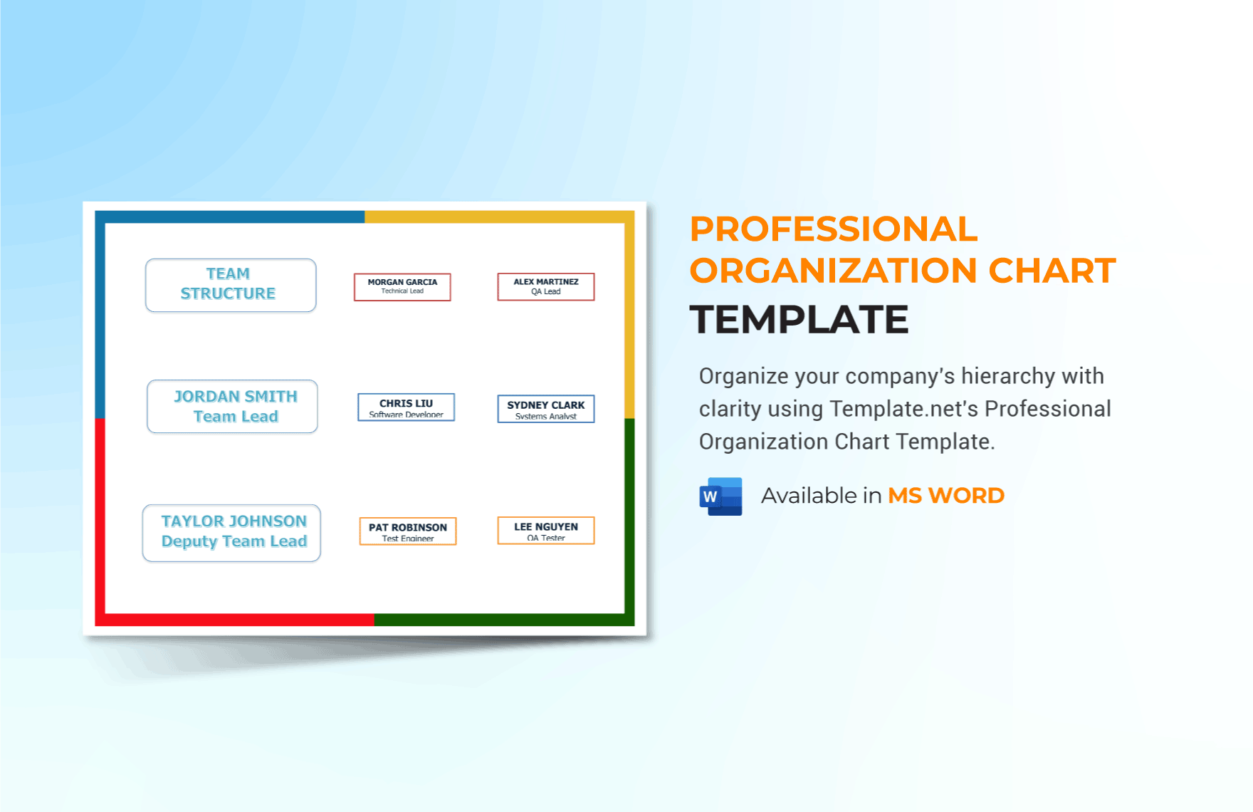 Professional Organization Chart Template