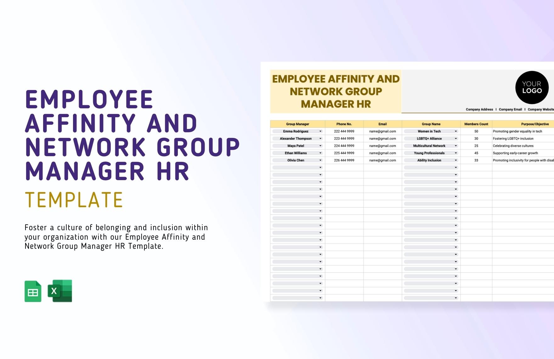 Employee Affinity and Network Group Manager HR Template