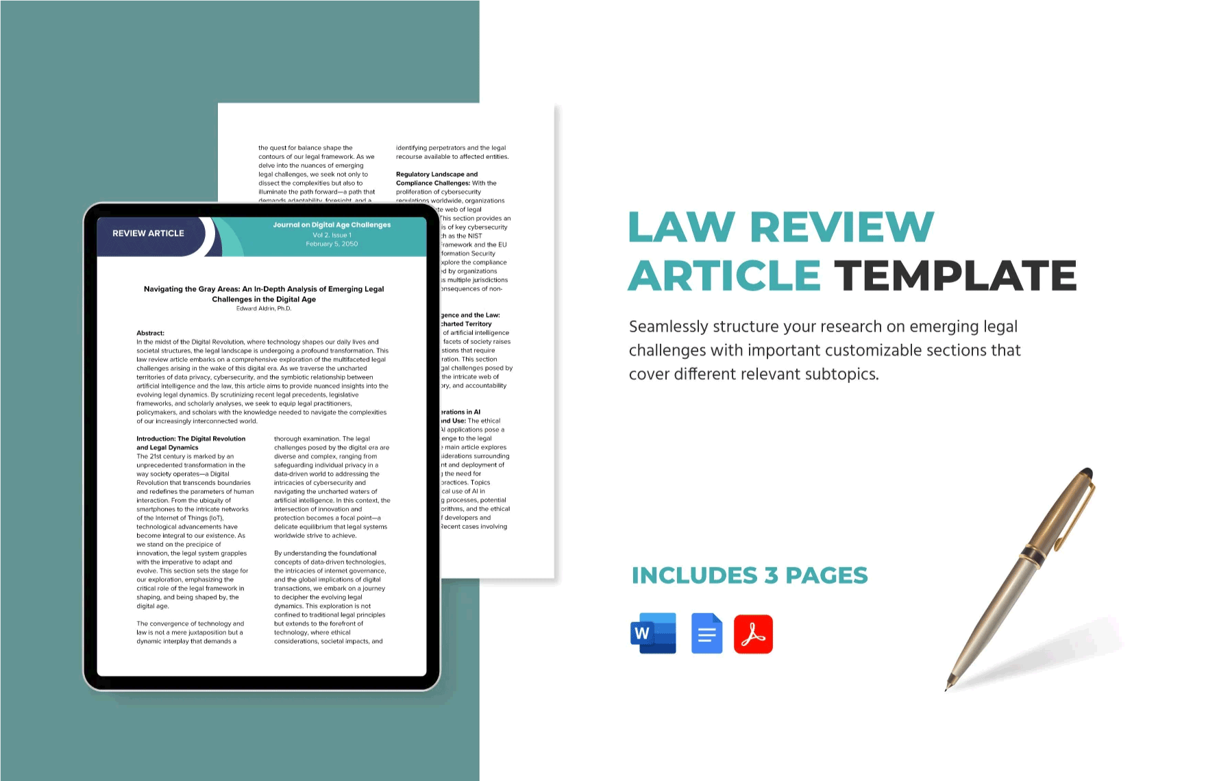 Law Review Article Template