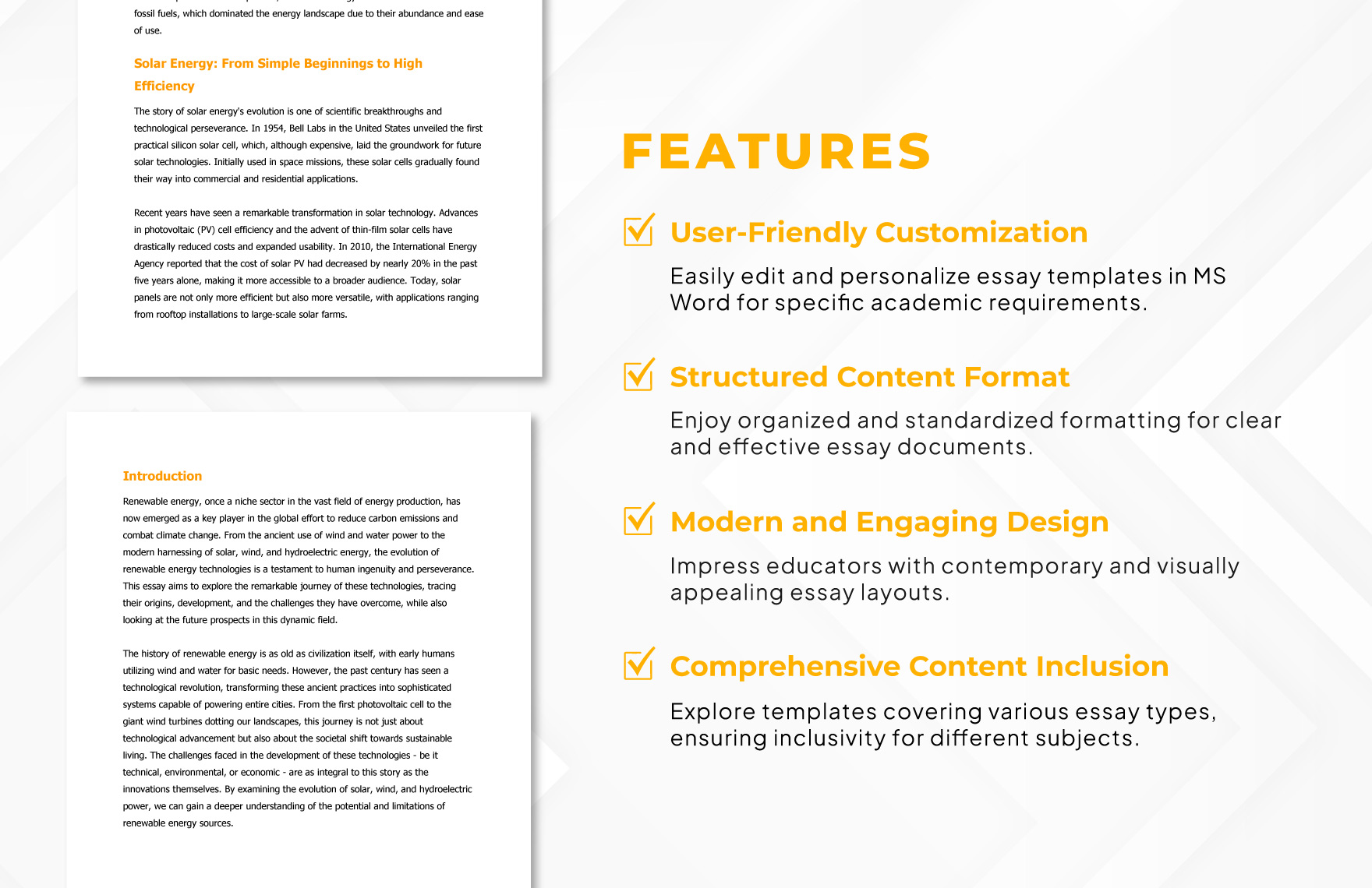 University Essay Template