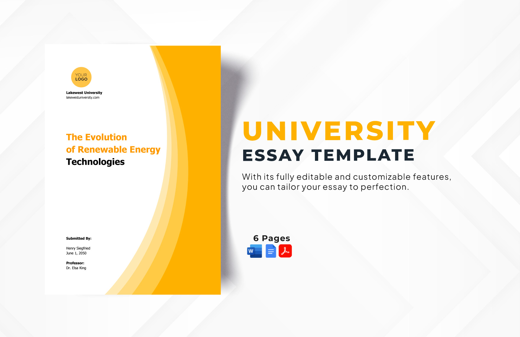 University Essay Template