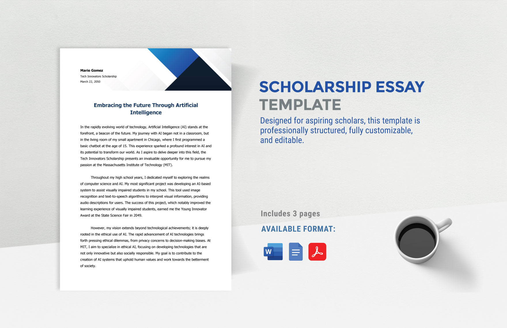 Scholarship Essay Template