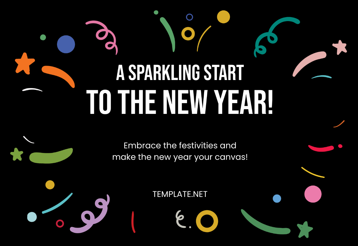 Free Creative New Year Card Template