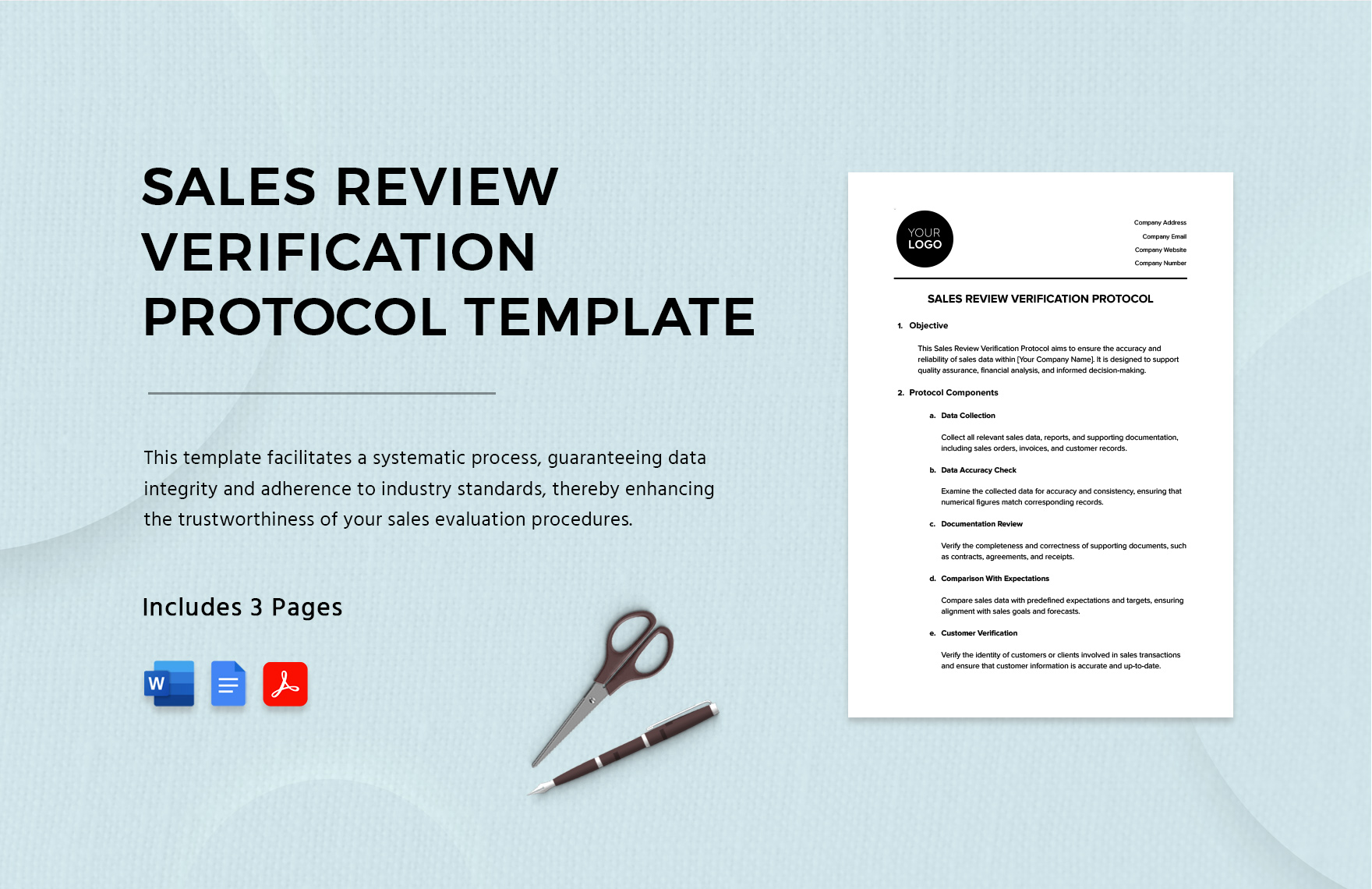 Sales Review Verification Protocol Template