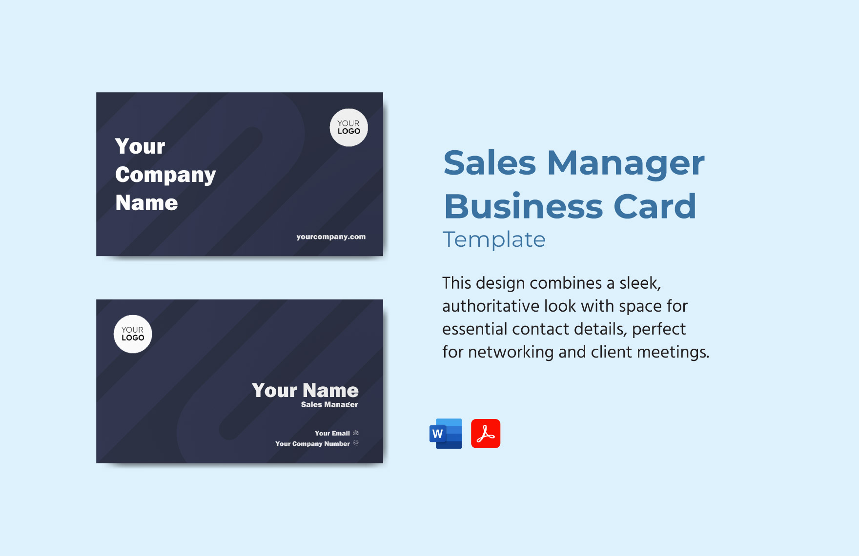 Sales Manager Business Card Template