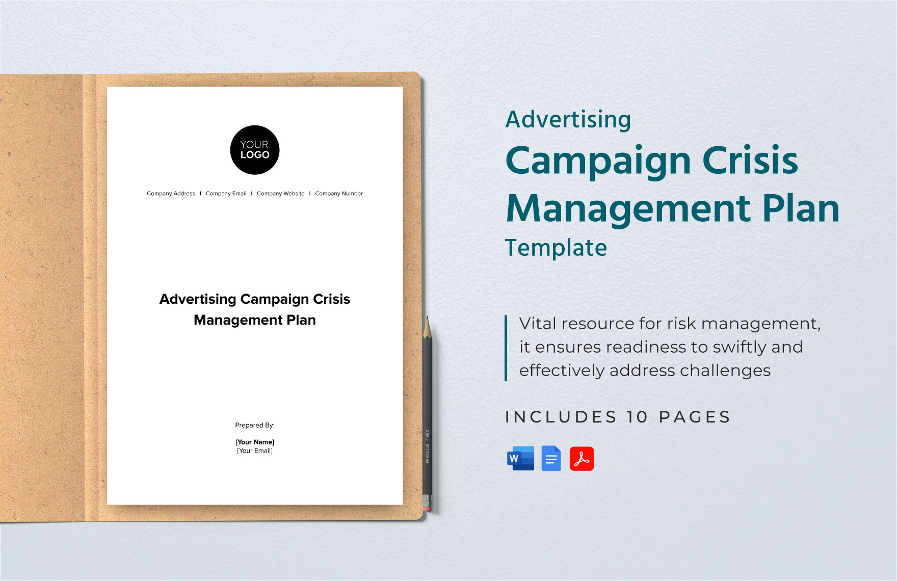 Advertising Campaign Crisis Management Plan Template