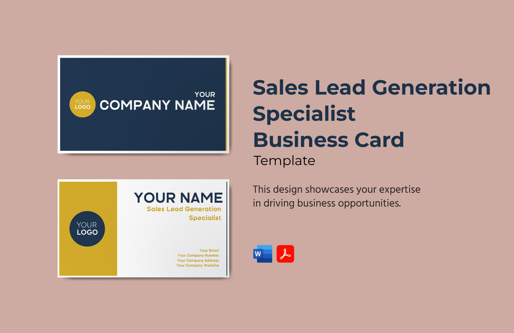 Sales Lead Generation Specialist Business Card Template