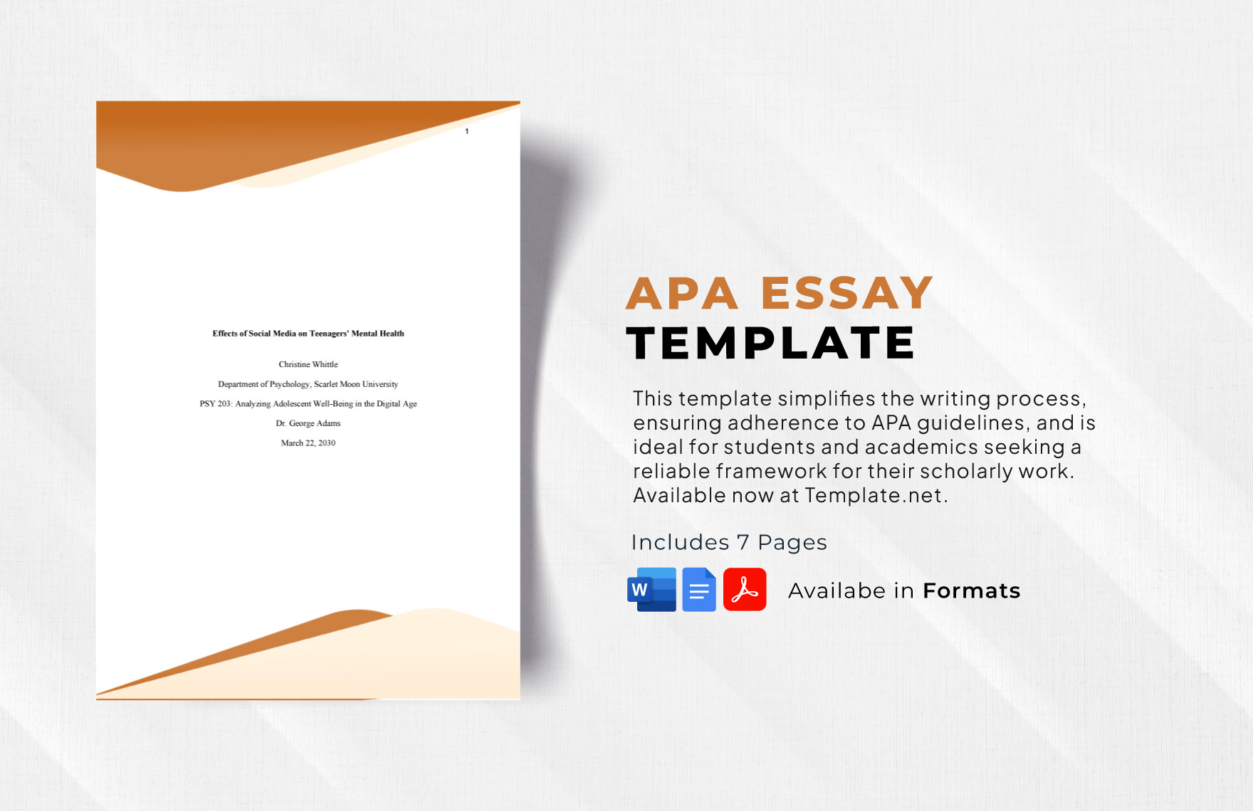 APA Essay Template