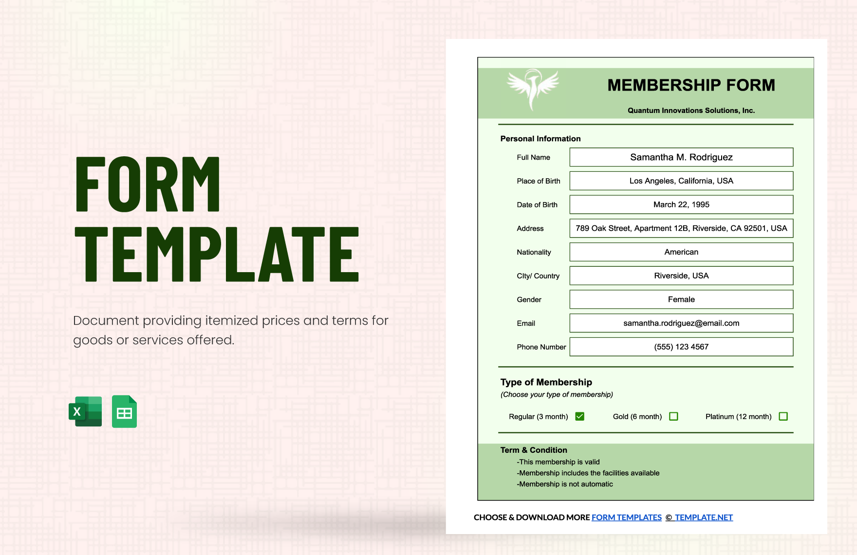 Form Template