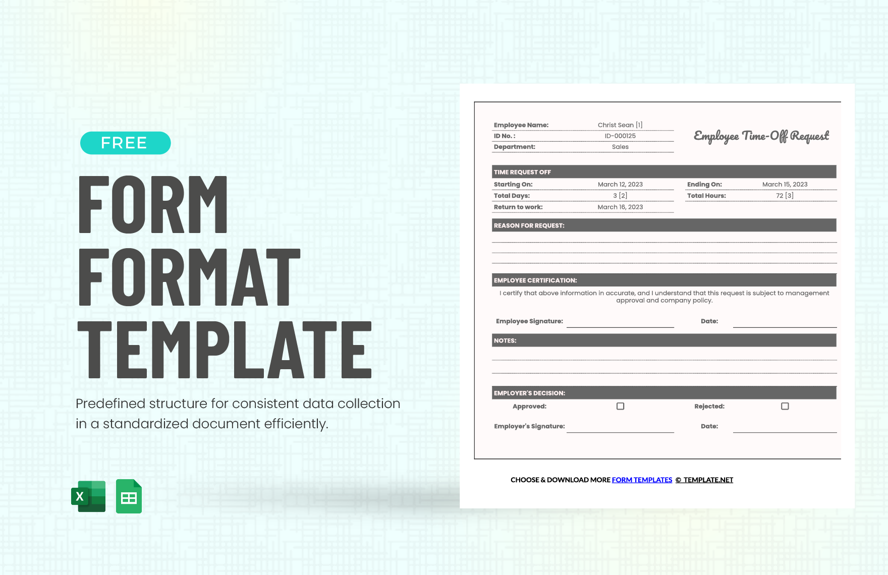 Form Format Template