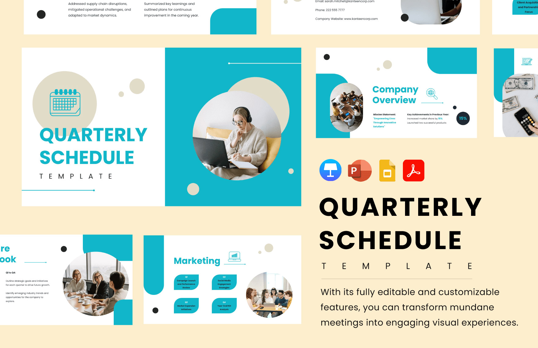 Quarterly Schedule Template in PowerPoint, PDF, Google Slides, Apple Keynote - Download | Template.net