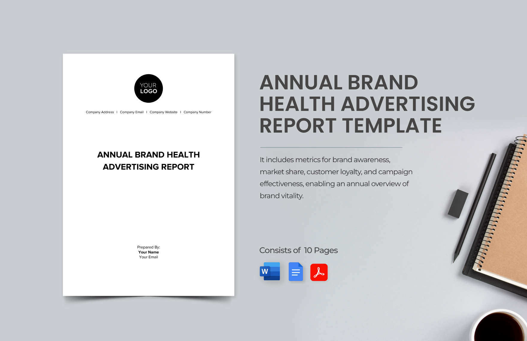 Annual Brand Health Advertising Report Template