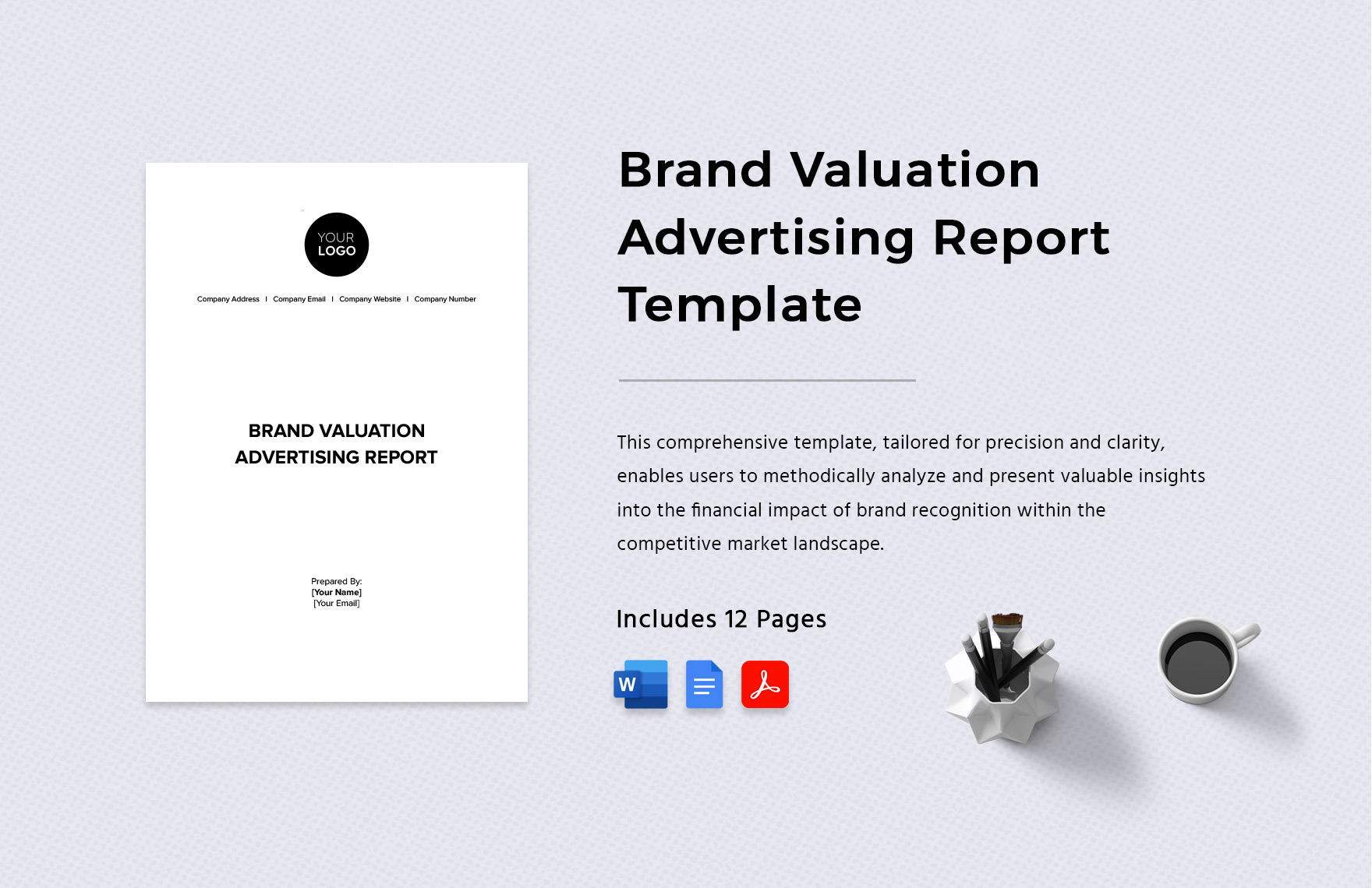 Brand Valuation Advertising Report Template